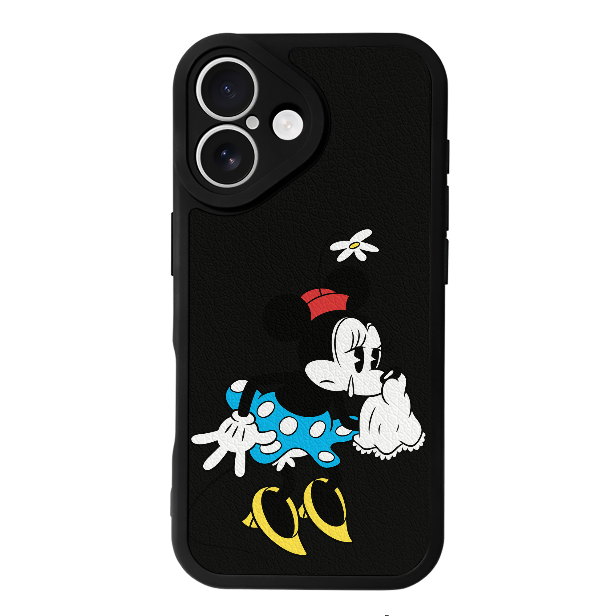 （画像用） ミッキーマウス Mickey Mouse 【iPhone 16シリーズ対応】シリコンスマホケース（レザー調） 材質：シリコン